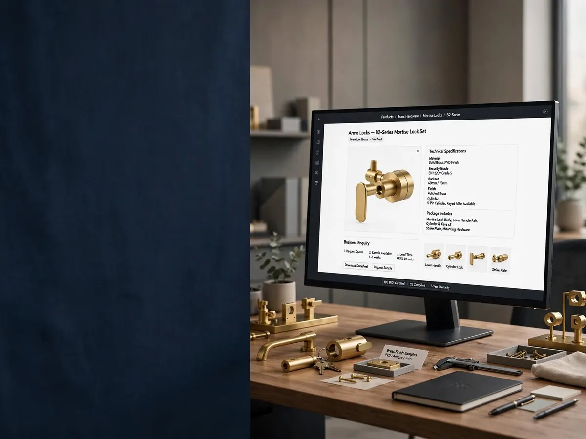 Arme Locks B2B Hardware Catalog Website