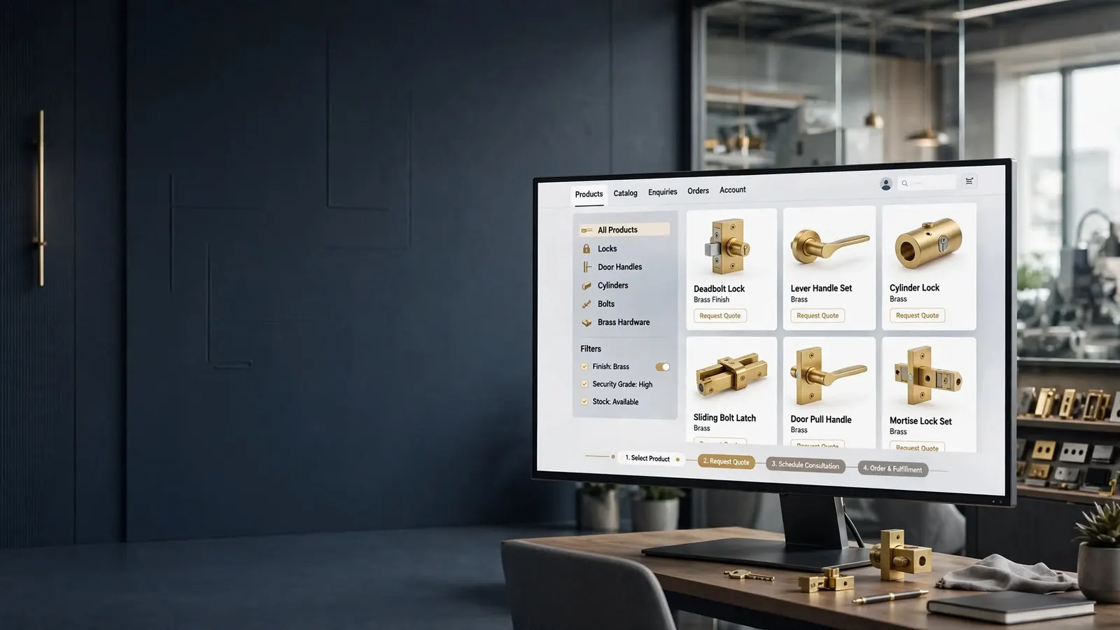 Arme Locks B2B Hardware Catalog Website — Shriram IT Ventures — detail