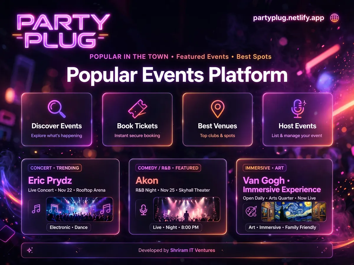 PartyPlug Event Discovery & Management Platform